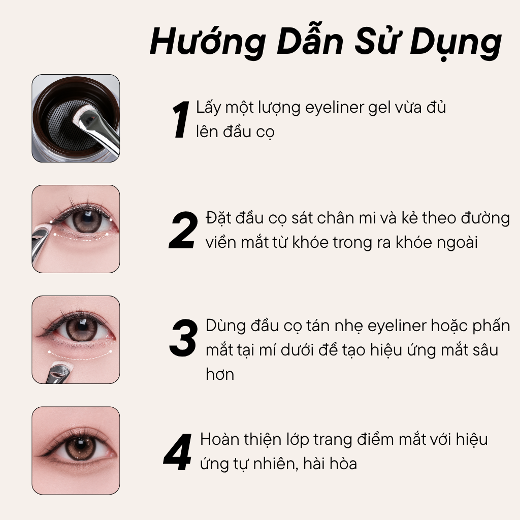 Cọ Kẻ Bọng Mắt Hình Lưỡi Liềm Kẻ Liner Mí Dưới BH Cosmetics Eyeliner Brush BH151
